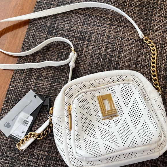Karl Lagerfeld Paris Perforated Lafayette Crossbody Camera bag - NWT - Picture 1 of 6